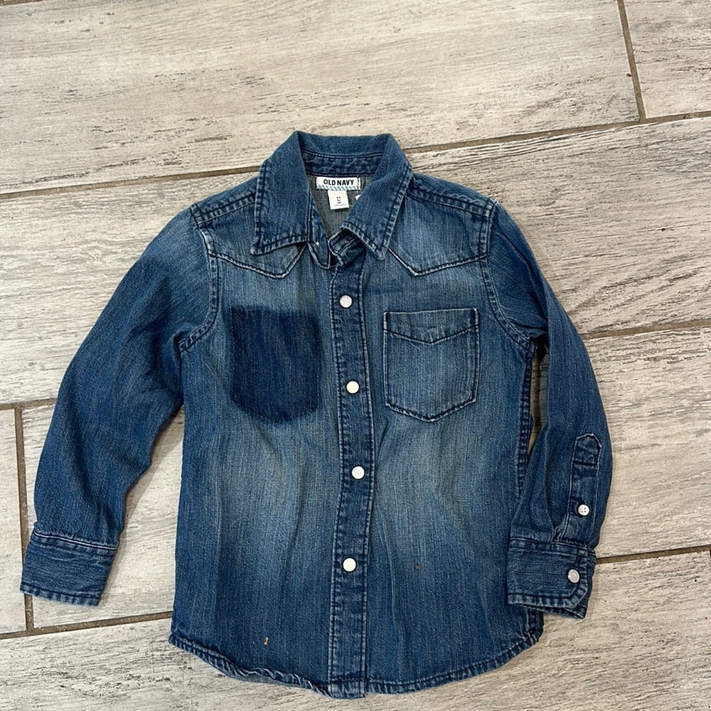 Old Navy Denim Button Down Like New XS (5)